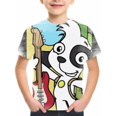Imagem de Camiseta Camisa Infantil Branca Rock Divertido Modelo 2 Doki