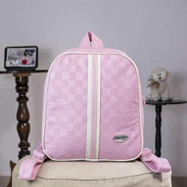Imagem de Mochila Térmica Bebê Xadrez Rosa