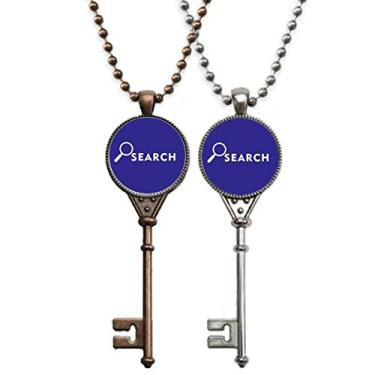 Imagem de OFFbb-USA Lupa Pesquisar conhecimento compreensão chaveiro colar pingente joias decoração de casal
