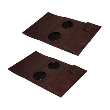 Imagem de Kit 2 Porta Copo Bandeja Esteira Para Braço Sofá com Porta Controle e Copos.