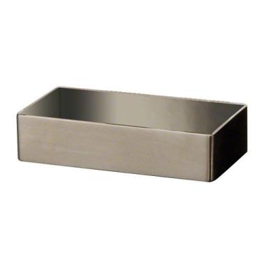 Imagem de American Metalcraft Mini suporte de cetim SSPT3 para pacote de açúcar e cubos, prata