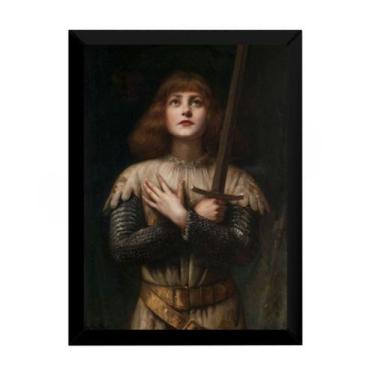 Imagem de Quadro Linda Arte Pintura Joana Darc Paul Antoine  42x29cm - Fanarte