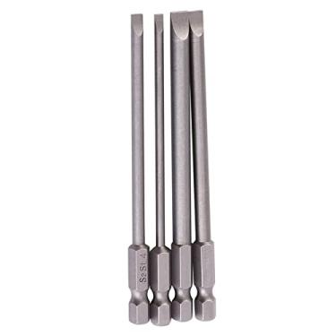 Imagem de 4pcs 100mm S2 Liga Aço Magnético Ranhurado Chaves de Fenda Bits para Várias Brocas e Chaves de Fenda