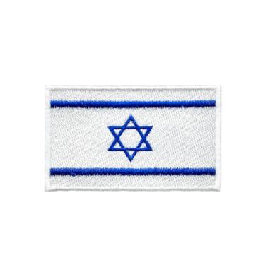 Imagem de Ruoming Ruoming 1 PÇ Bandeira Nacional 1 Pç Remendos a Ferro, 8 x 5 cm, Adesivos Bordados para Roupas, Bolsas (Israel)