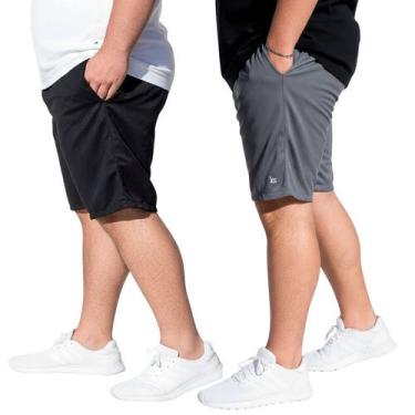 Imagem de Kit 2 Bermuda Plus Size Dry Masculina Treino Academia - BEN20 PREMIUM,