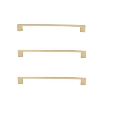 Imagem de Kit 3 Puxador Dourado Fosco Il 950 Italy Line Metal 192Mm