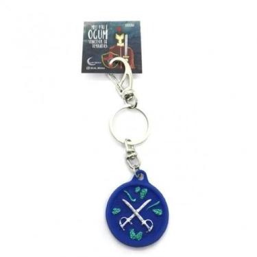 Imagem de Chaveiro Ogum ul Espada Em Resina 13 Cm Tr Proteção E - Lua Mística - 