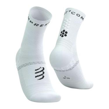 Imagem de Meia de Compressão Para Corrida Pro Marathon Branca 40-42 Compressport