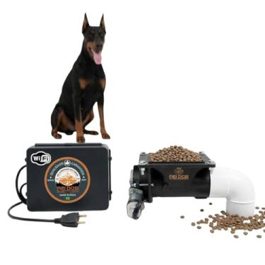Imagem de Alimentador Automático Mecanismo Dosador de Ração com Timer WIFI Externo controlado via Aplicativo para Cachorro Cavalo Bovino Ovelha Carneiro Cabrito Porco Galinha Pato Coelho Peixe