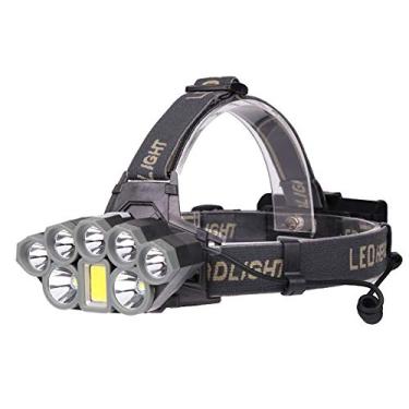 Imagem de Lanterna de LED 40000 Lumen multifuncional recarregável luz de trabalho 8 modos COB T6 com botão, acampamento, exterior à prova d'água - melhor lâmpada de cabeça com luzes de flash