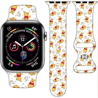 Imagem de Pulseira de silicone para Apple Watch SE séries 8, 7, 6, 5, 4 e 3, 3 e 3 de 38 mm/40 mm/41 mm/42 mm/44 mm/45 mm, pulseiras para Apple Watch SE séries 8, 7, 6, 5, 4 e 3, 38/40/41mm(Series 10 42mm),