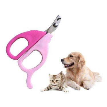 Imagem de Mini Tesoura para Corte De Unhas Pet Com Dedeira para Cães Gatos Cacho