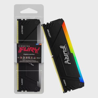 Imagem de Memoria 16gb Ddr4 3200 Cl16 1.35V Desktop Fury rgb KF432C16BB2A/16 Kingston