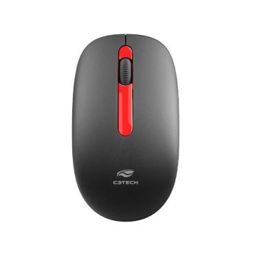 Imagem de Mouse Sem Fio M-W15RBK Vermelho C3Tech - Compre tudo para sua casa