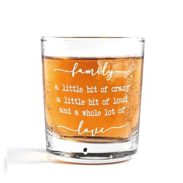 Imagem de Nogrit Copos de uísque com citação de família engraçada, 283 g, melhores presentes de inauguração de casa 2025, presentes da união da família, copos de pedras à moda antiga, para mulheres, homens