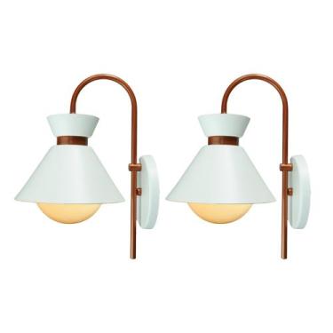 Imagem de Kit 2 Arandelas Dubai Jota Interno Alumínio Decorações - Ideallume, Br