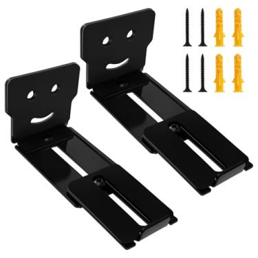 Imagem de ZJRDYYK Suporte de parede para barra de som, suporte de barra de som sob TV, profundidade ajustável de 8 a 13 cm, prateleira flutuante para soundbar com kit de ferragens (estilo 1)