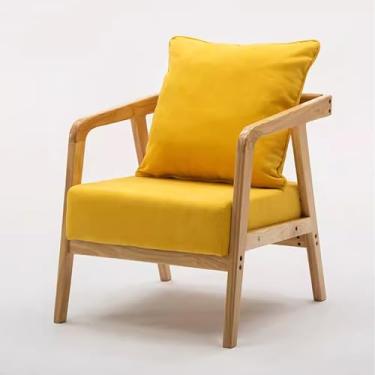 Imagem de UISLA Braço estofado grosso para sofá moderno com moldura de madeira maciça almofada macia para sala de estar quarto Belcony