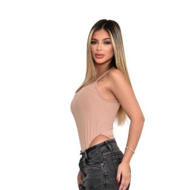 Imagem de Kit Maio Feminino Cavado Body Manga Alcinha Tecido Suplex Moda Praia V