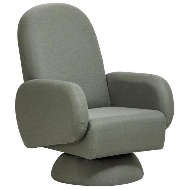 Imagem de Poltrona De Amamentação Com Balanço Giratória Cone Dolce D02 Tramado Verde C-296 - Lyam Decor