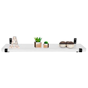 Imagem de Prateleira De Parede Zurique Mdf 60cm x 15cm Preta/Branca
