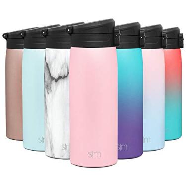 Imagem de Simple Modern Caneca térmica térmica de viagem com tampa de encaixe | Copo de aço inoxidável reutilizável à prova de vazamento | Presentes para mulheres homens ele ela | Coleção Kona | 473 ml | Blush