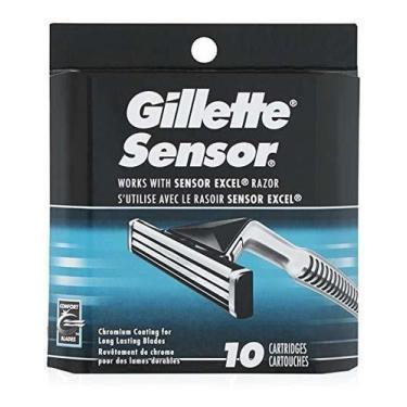 Imagem de Lâminas De Barbear Masculinas Gillette Sensor 10 Recargas Gillette Sensor