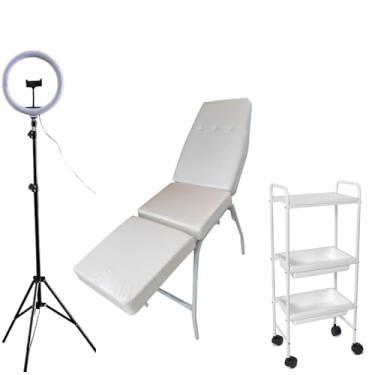 Imagem de HENVIFER, Kit Maca 3 Posições + Carrinho roda Estética+ Ring Light Luz