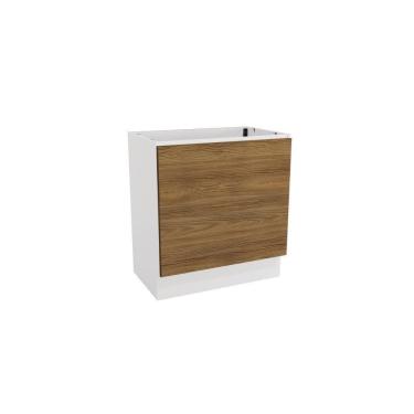 Imagem de Balcão Para Forno De Embutir Celeste Kappesberg 100% Mdf Branco/nogueira 80cm