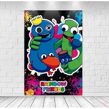 Imagem de Painel Decoração Casado Retangular Tecido Sublimado Rainbow Friends RF-1