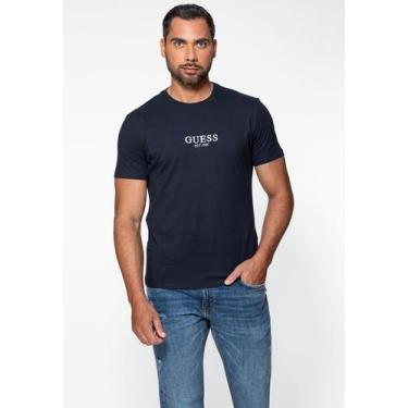 Imagem de Camiseta GUESS Bordado, Azul escuro, GG