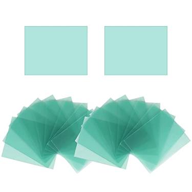 Imagem de 20 peças de lente de substituição externa de lentes protetoras, 10 x 8,5 x 0,04 cm capa de filtro de lente transparente para capacete de soldagem com escurecimento automático solar
