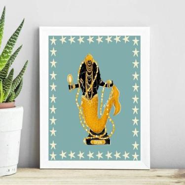 Imagem de Quadro Candomblé Oxum - Estrelinhas 24x18cm - com vidro - Quadros On-l