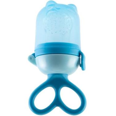 Imagem de Porta Frutinha com Sugador de Silicone Buba Chupeta Alimentadora Azul