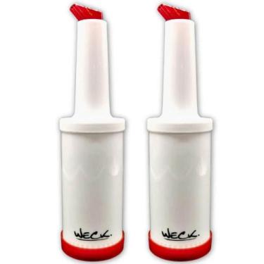 Imagem de Kit 2 Garrafas Plásticas Store'n Pour 1000ml Vermelha Weck Flair Barte