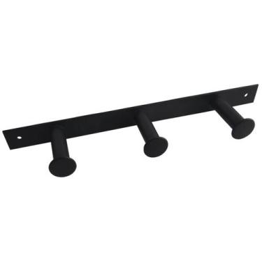 Imagem de Cabideiro de Parede 3 Ganchos Multiusos para Roupas Bolsas e Acessório