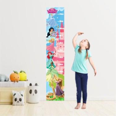 Imagem de Régua de Crescimento Adesivo de Parede Castelo Princesas - Atualiza Pa