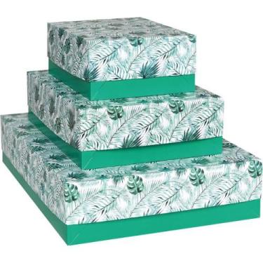 Imagem de Caixa para Presente com Tampa Coleção Natureza MD 26X19,5X7,5 Sortida 