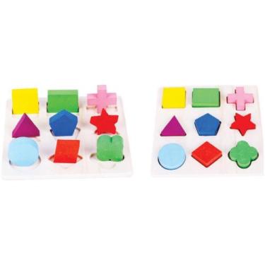 Imagem de Brinquedo Pedagógico Madeira Encaixe Formas e Frações 1 - Toy MIX