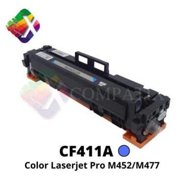 Imagem de Toner Compatível com HP CF411A Ciano  M452DW M452DN M477FDW M477FNW M4
