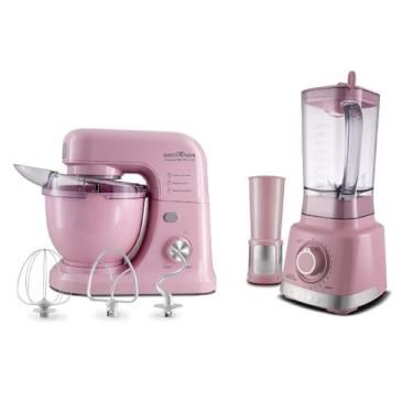 Imagem de Kit Batedeira Planetária Britânia Rosa 700w + Liquidificador Britânia 