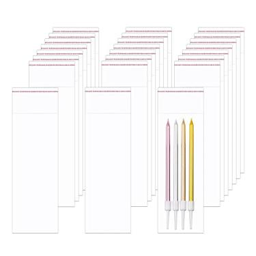 Imagem de 300 sacos de celofane adesivos transparentes de 7,62 cm x 20,32 cm, sacos de plástico OPP autoseláveis, 1 mil, para padaria, biscoitos, doces, joias, artesanato, velas