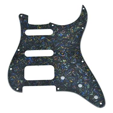 Imagem de Dopro Suporte de captador Humbucking com 3 parafusos para guitarra Strat HSS com 11 furos para guitarras American Fender Stratocaster Abalone Pearl