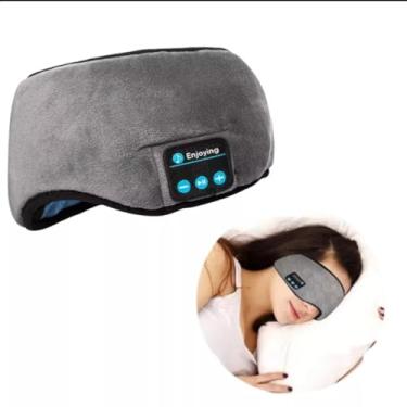 Imagem de Máscara Para Dormir Com Fone Sem Fio, Tapa Olhos Headset Bluetooth 2 Em 1 Com Bateria Recarregável Redução De Ruídos Bandana Em Algodão Para Sono Respirável