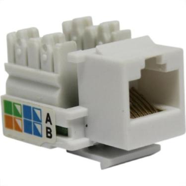 Imagem de Conector Femea Keystone Rj-45 Branco - DEZCOMP