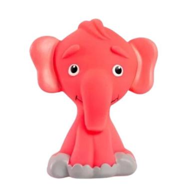 Imagem de Brinquedo Mordedor Infantil Em Látex Elefante Rosa - Tex Toy