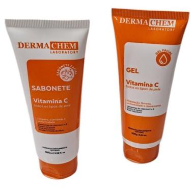 Imagem de Kit Dermachem  Vitamina C Sabonete e Gel Facial