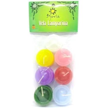 Imagem de Vela Lamparina Especial Colorida Djovia 7 Raios