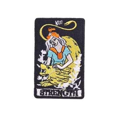 Imagem de Ruoming Ruoming 1 peça de adesivos decorativos para cartas de tarô, design místico bordado, sol e lua, apliques costurados DIY para roupas e acessórios (Tarot14)