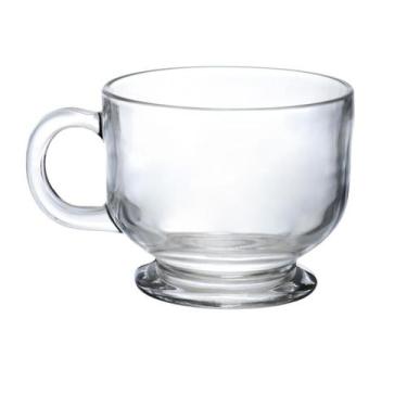 Imagem de Caneca Xícara De Vidro Jumbo Para Sopa Caldo Cereal 500ml - Haüskraft